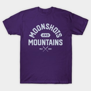 Colorado 'Moonshots and Mountains' Baseball Fan T-Shirt: Celebrate Mile High Baseball with a Rocky Mountain Twist! T-Shirt